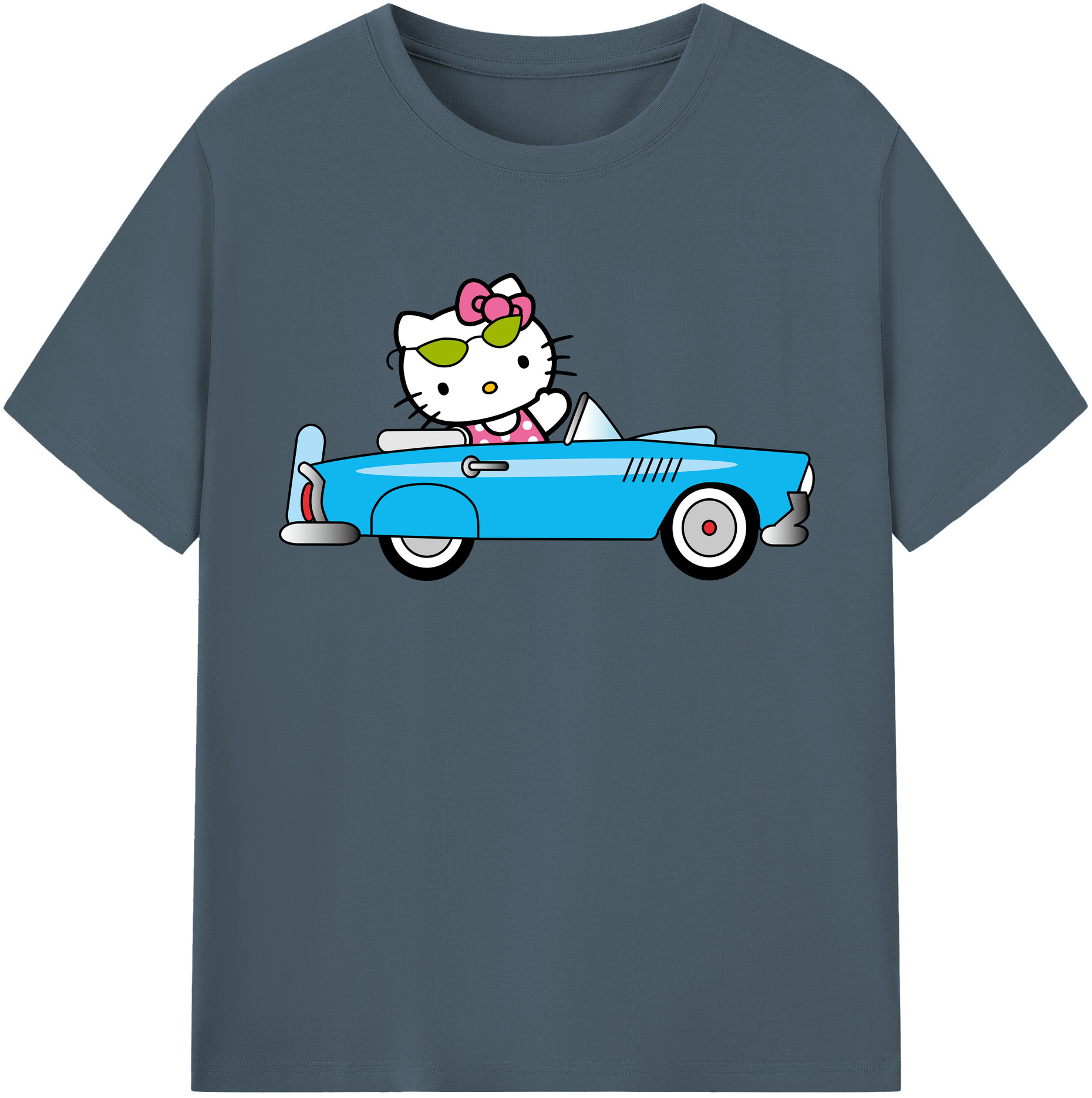 （画像用） Hello Kitty ハローキティ 綿100％半袖Tシャツ（フロントプリント）
